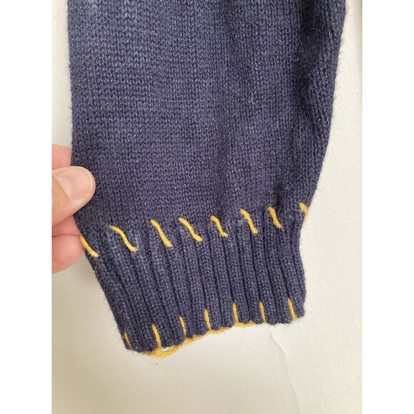 Stitches in Time Sunflower Cardigan Ramie Cotton SMALL Navy - Picture 5 of 7